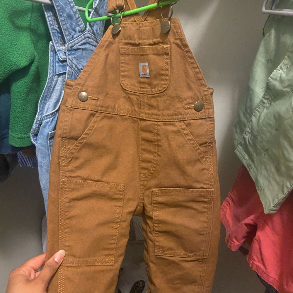 Carhartt Kids Tan Brown Overalls